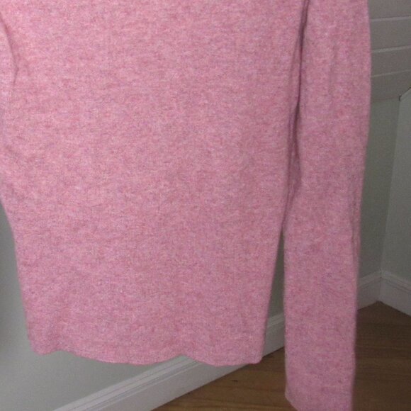 Brora Scottish Cashmere V-neck Heather Pink Sweater Women's Small - Picture 7 of 9